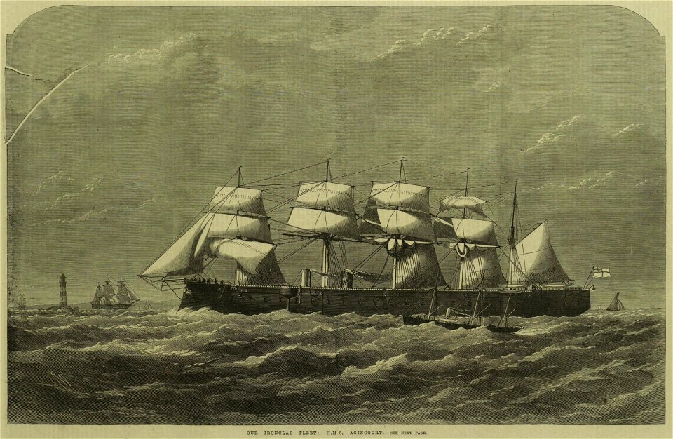 Our Ironclad Fleet, HMS Agincourt - ILN 1867 - Free Stock Illustrations ...