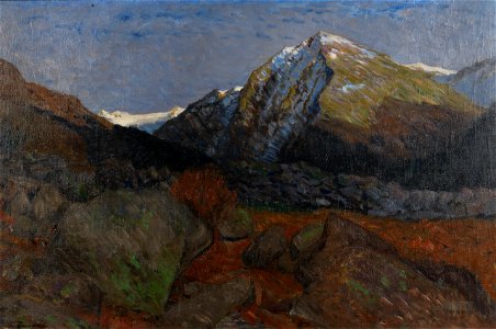 Fritz Overbeck - Bergkuppe im Engadin (ca. 1909)