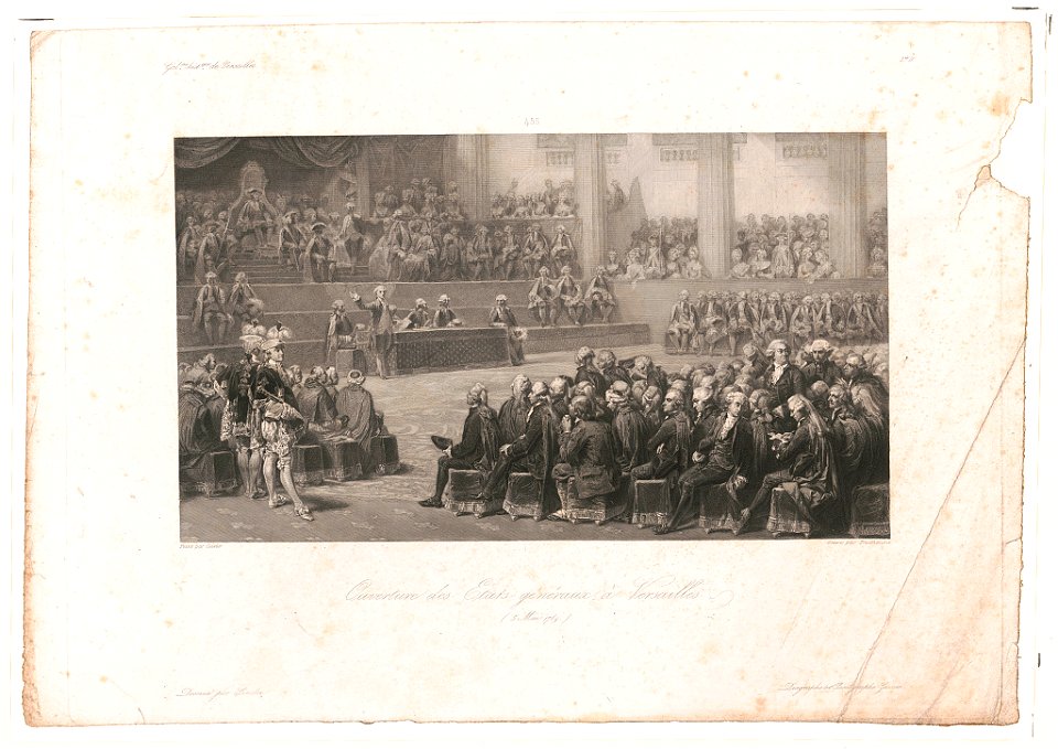 Ouverture des Etats-généraux á Versailles (5 Mai 1789) - peint par Couder ; gravé par Prudhomme ; dessiné par Sandoz ; diagraphe et pantographe-Gavard. LCCN90708647
