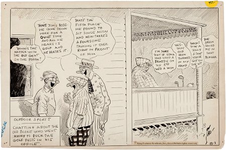 Outdoor Sports - Chatting About the Old Bloke Who Went Away to Duck the Golf Pests In His Office