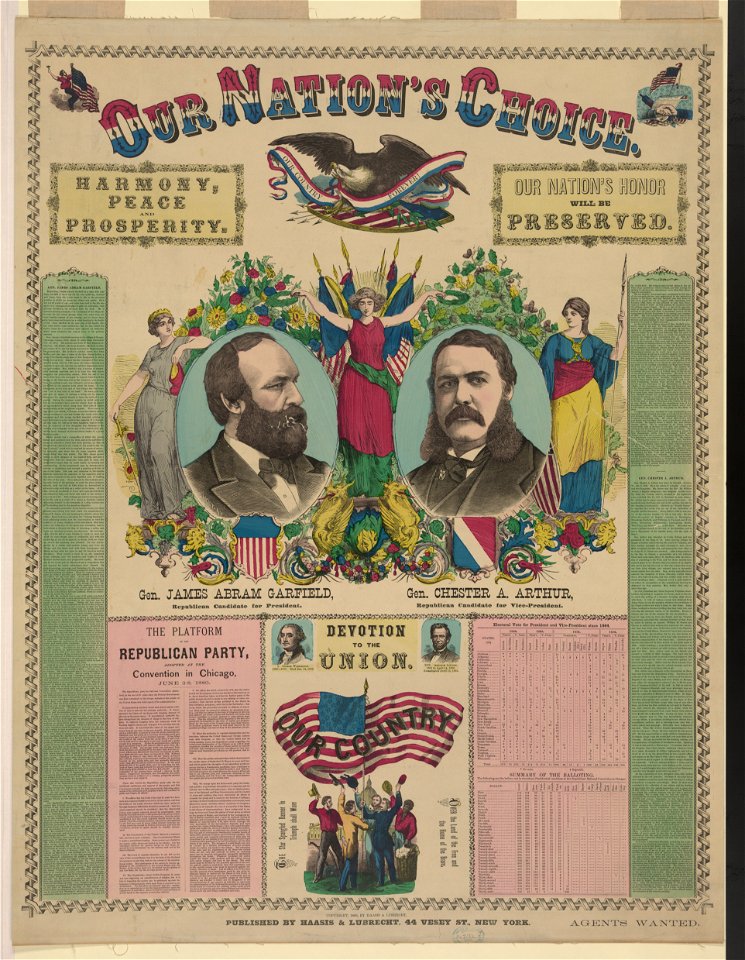 Our nation's choice-Gen. James Abram Garfield, Republican candidate for President, Gen. Chester A. Arthur, Republican Candidate for Vice-President LCCN98512458