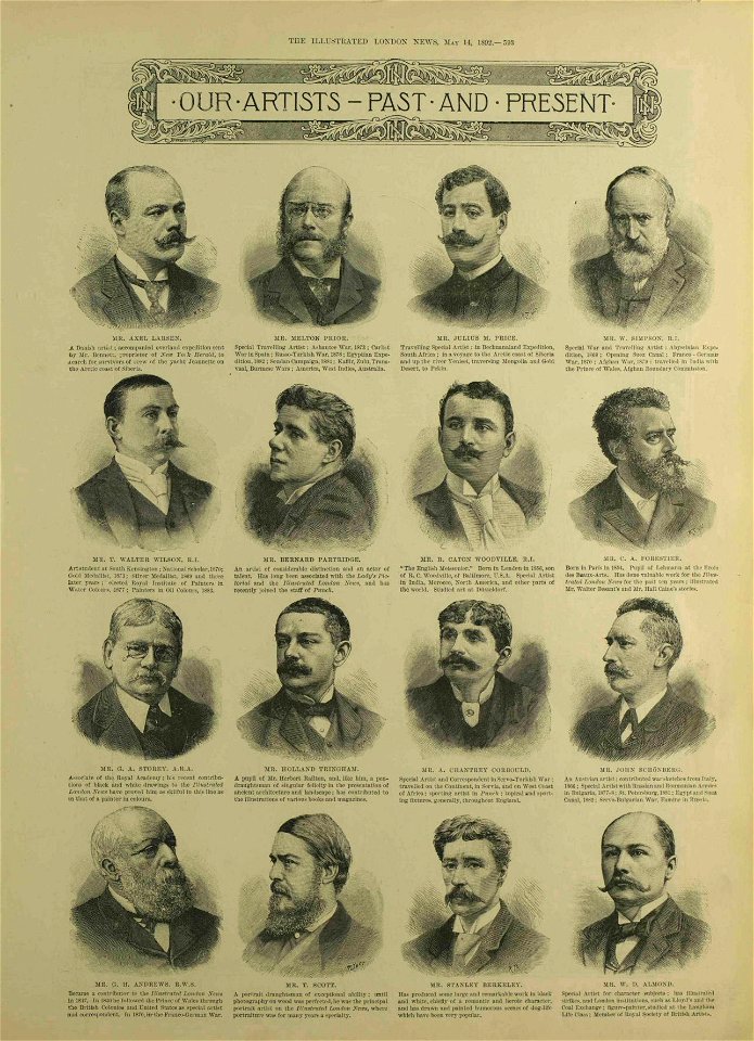 Our artists - past and present - ILN 1892-0514-0017