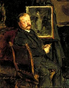 Portret van de schilder Pieter Oyens, door David Oyens