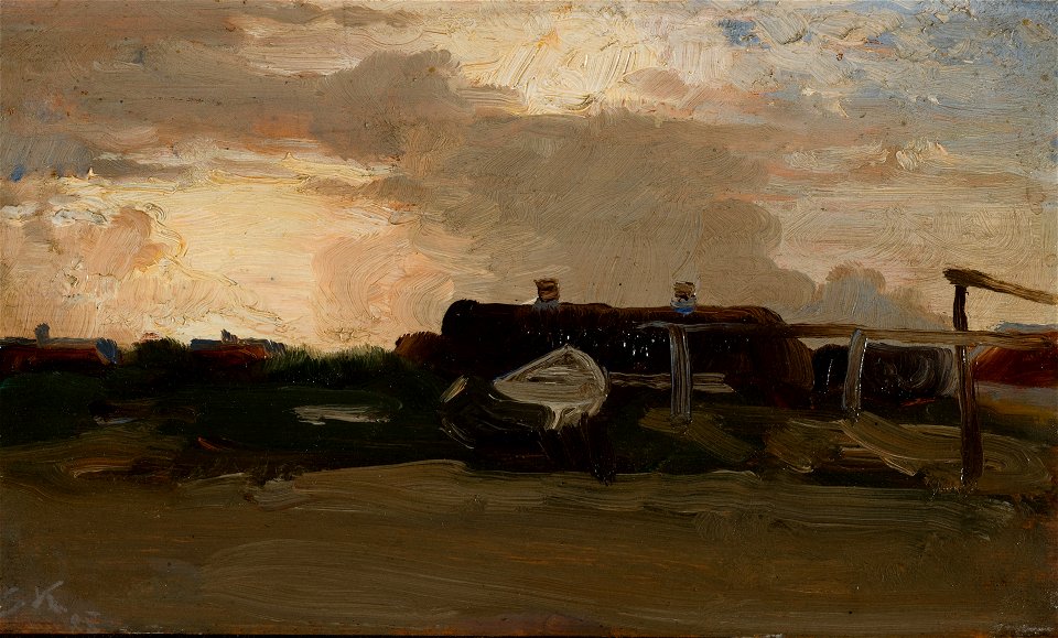 P.S Krøyer, Skagen Sønderstrand. Aften, 1884, SKM1535, Skagens Museum 