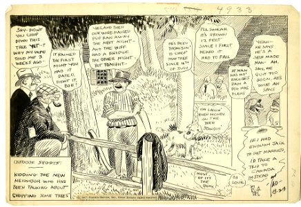 Outdoor Sports - Kidding the New Neighbor Who Has Been Talking about Chopping Some Trees