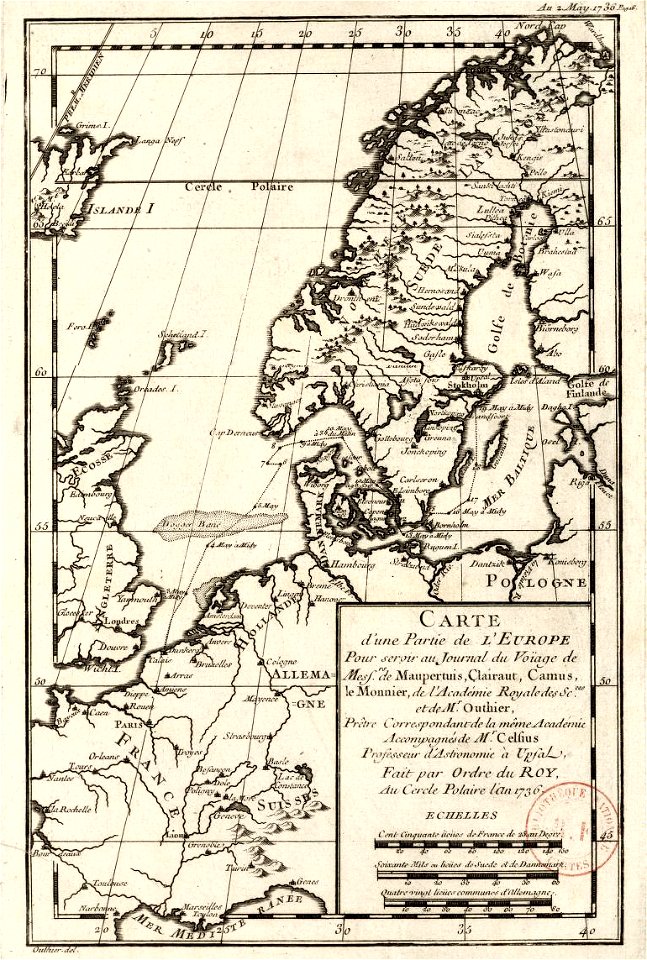 Outhier carte vers Laponie BnF