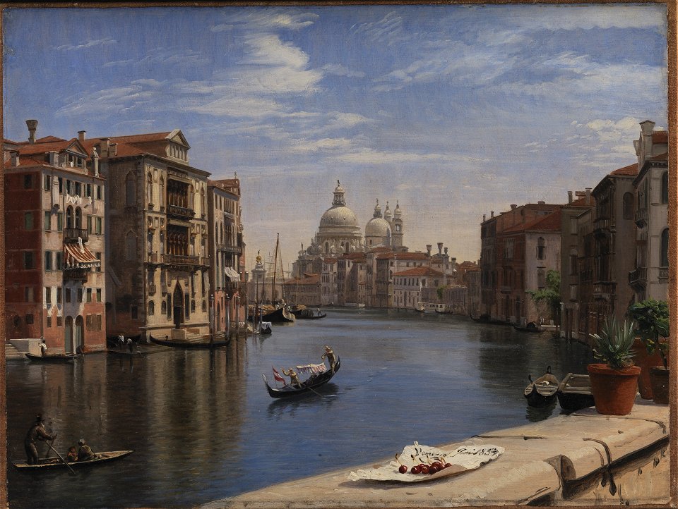 P.C. Skovgaard - View of the Grand Canal, Venice. In the Background S. Maria della Salute - KMS4334 - Statens Museum for Kunst