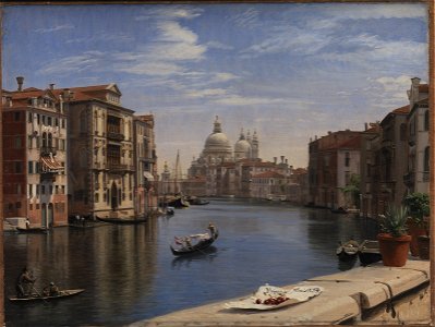 P.C. Skovgaard - View of the Grand Canal, Venice. In the Background S. Maria della Salute - KMS4334 - Statens Museum for Kunst