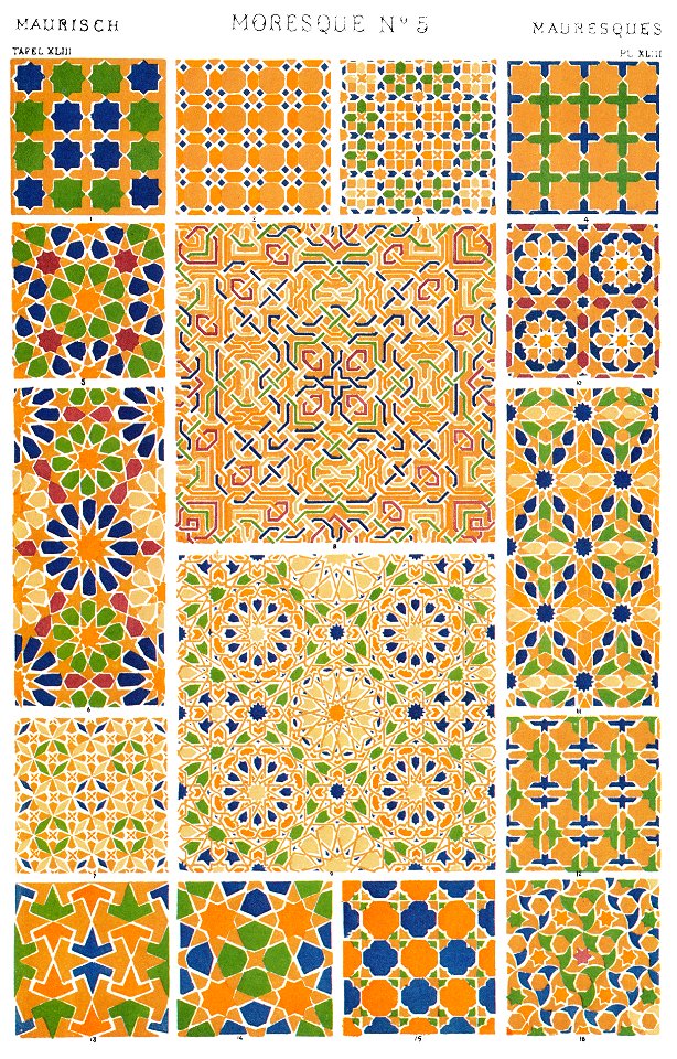 Owen Jones - Grammar of Ornament - 1868 - plate 043 - 300ppi