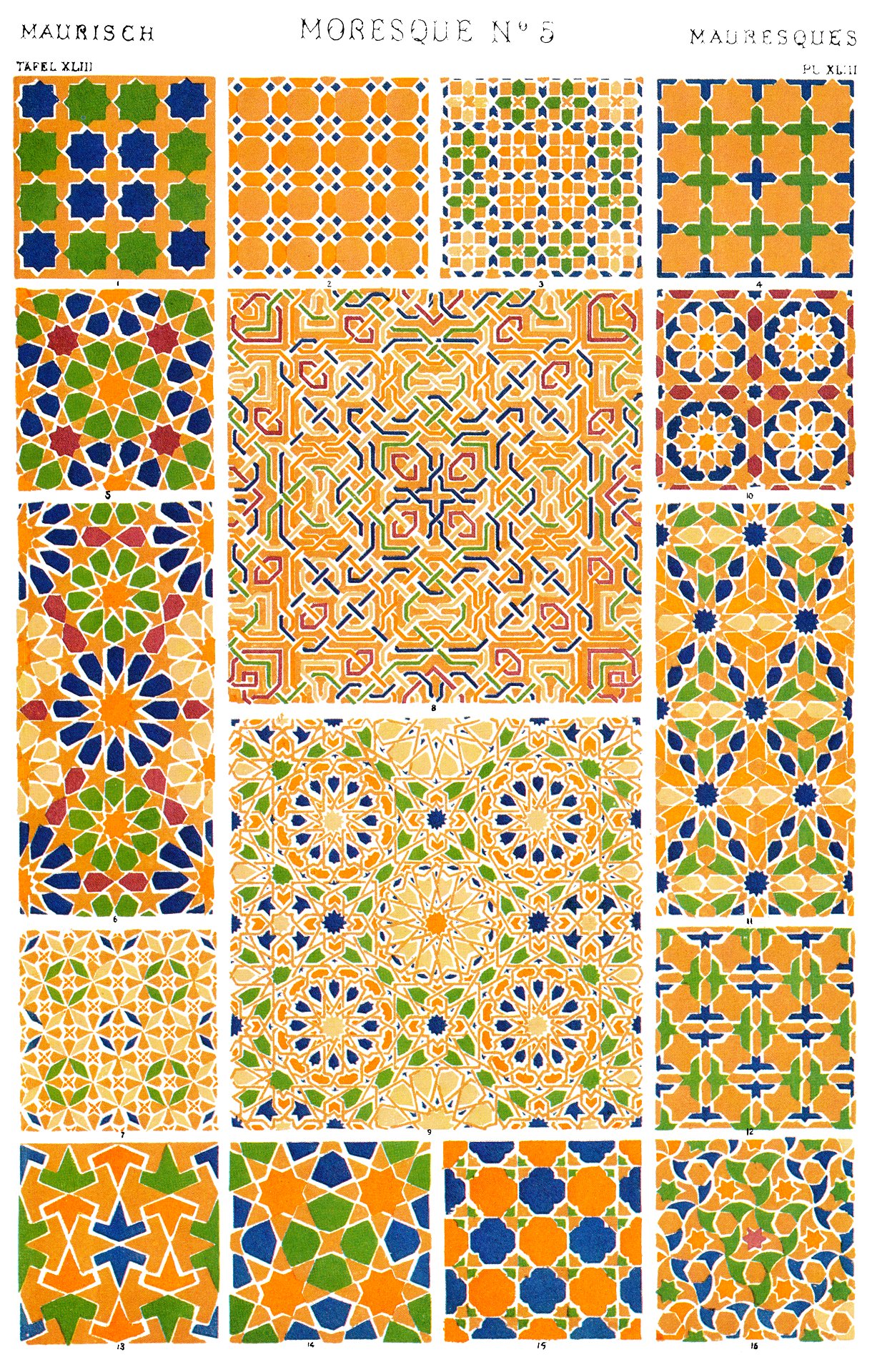 Owen Jones - Grammar of Ornament - 1868 - plate 043 - 300ppi Owen Jones - Grammar of Ornament - 1868 - plate 043 - 300ppi