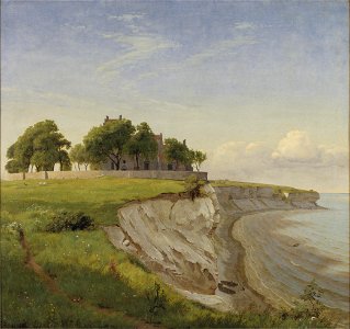 P.C. Skovgaard - Højerup Church on the Cliffs of Stevns, Zealand - KMS6650 - Statens Museum for Kunst