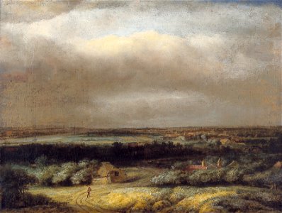 P. Koninck - Vergezicht met wandelaar - NK2716 - Cultural Heritage Agency of the Netherlands Art Collection
