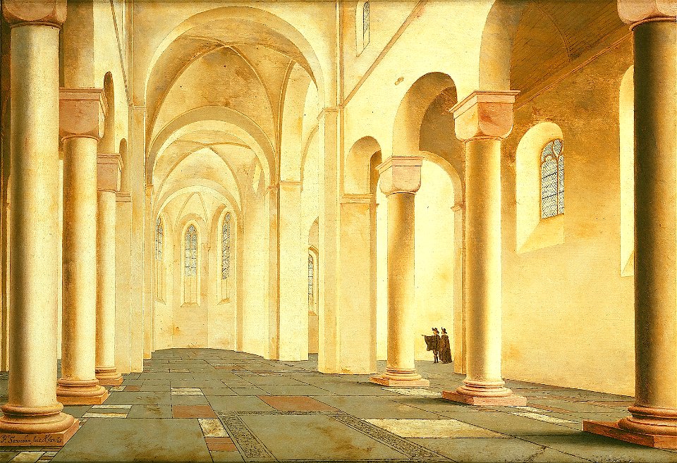 P.J. Saenredam - Het schip en het koor van de Sint-Pieterskerk te Utrecht - AB1898 - Frans Hals Museum