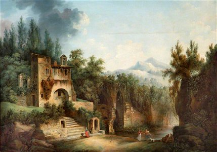 P. van Lerberghi (active c.1800-1805) - Ruins with a Wayside Chapel - 1441459 - National Trust