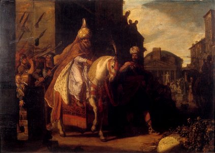 P.P. Lastman - De triomftocht van Mordechai - NK2313 - Cultural Heritage Agency of the Netherlands Art Collection