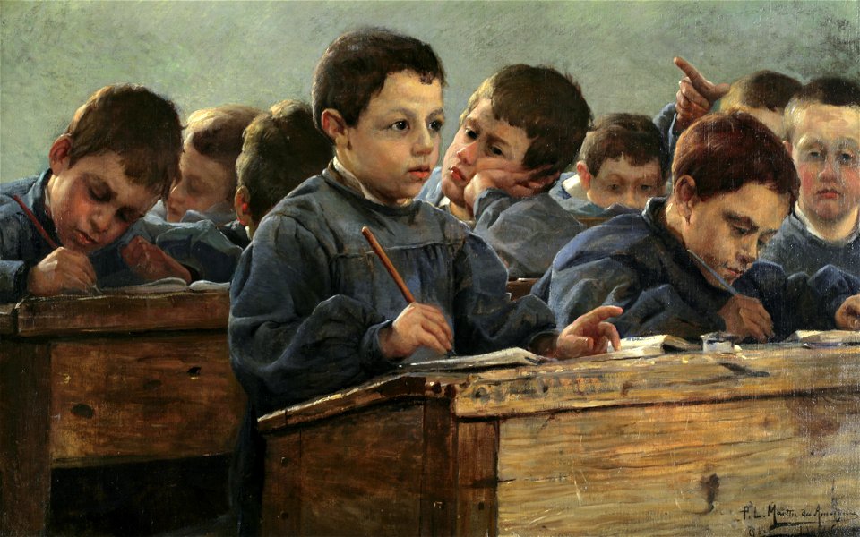 P L Martin des Amoignes In the classroom 1886