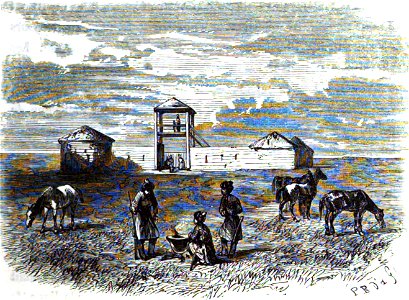 P.B. Poste de Cosaqnes prés Kalinovsk. Floriant Gille. Lettres sur le Caucase et la Crimée. 1859. P.39