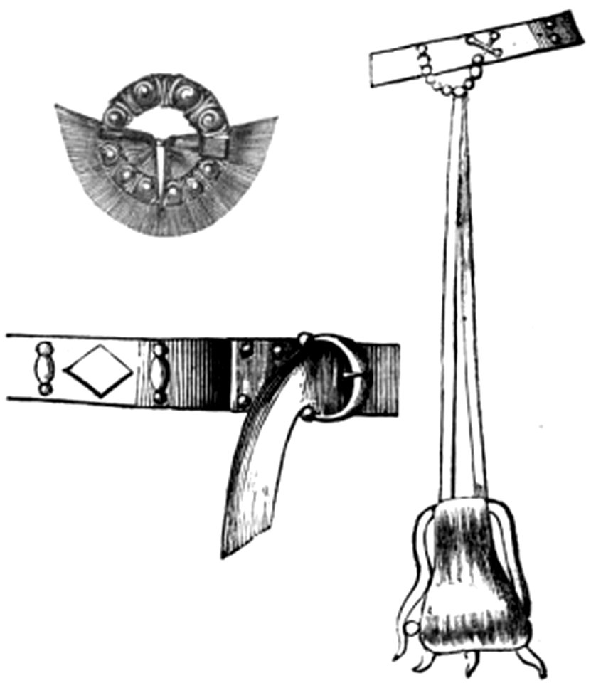P142-Cloak-pin Buckle and Pouch of the 12th Century