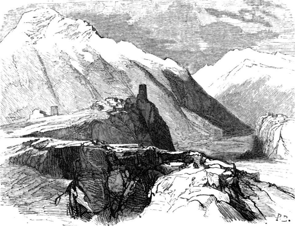 P.B. Sion dans la Vallée du Térek. Floriant Gille. Lettres sur le Caucase et la Crimée. 1859. P.248
