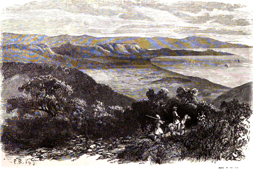 P.B. Le défilé de Vrana et la plaine de Maratho (TTP. J. Claye). Floriant Gille. Lettres sur le Caucase et la Crimée. 1859