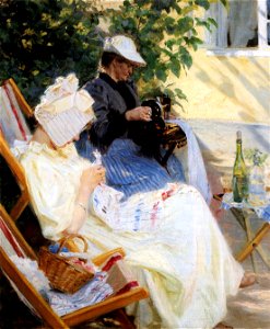 P.S. Krøyer, To damer i haven. Marie Krøyer og hendes mor. Skagen, 1891,193, Kulturstiftung Hansestadt Lübeck