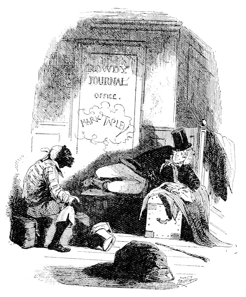 P212--Martin Chuzzlewit (Phiz)--tapley finds jolly subject