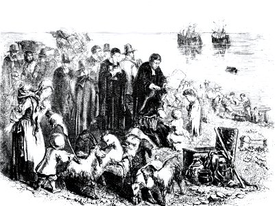 P163 The Puritans Embarking for the Colonies