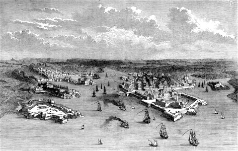 P205 VIEW OF THE TOWN AND FORTIFICATIONS OF THE ISLAND OF MALTA
