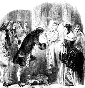 P318 Queen Anne giving the White Staff to the Earl of Shrewsbury