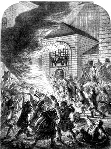 P247 The No Popery Rioters Burning the Prison of Newgate