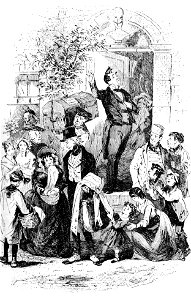 P387--Martin Chuzzlewit (Phiz)--pecksnif discharges duty
