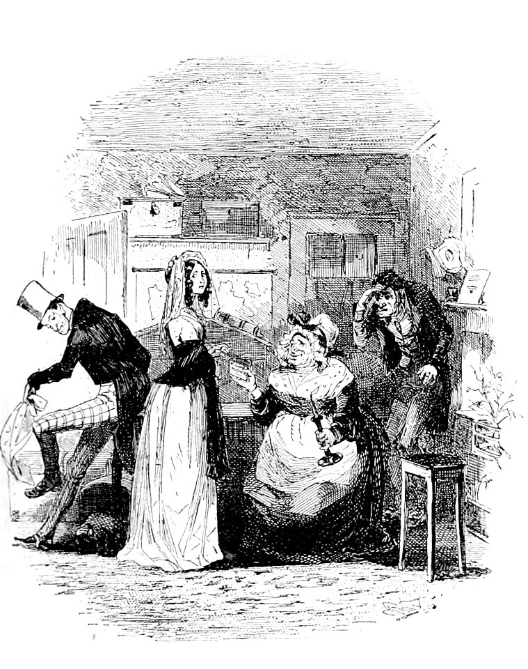 P320--Martin Chuzzlewit (Phiz)--gamp has eye on future