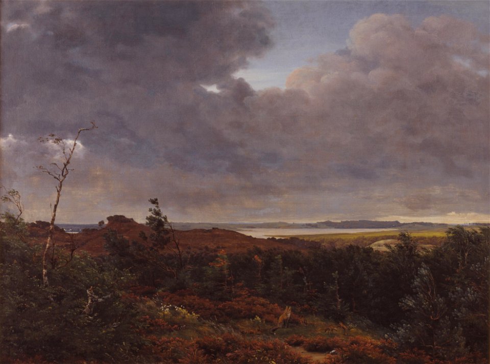 P.C. Skovgaard - View of Frederiksværk from Tisvilde Wood, North Zealand - KMS363 - Statens Museum for Kunst