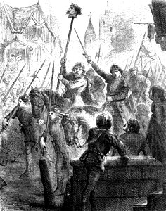 P270-The Head of Eustace le Moine carried on a Pole