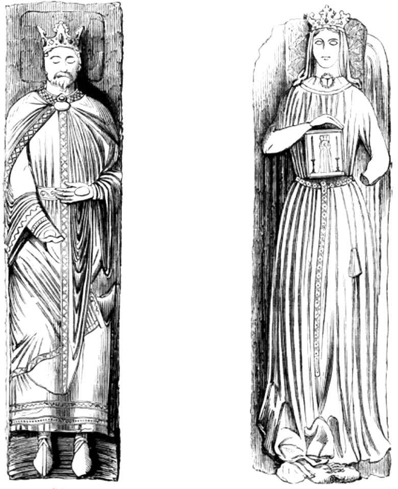 P243-Effigies of Richard I and Berengaria from the tomb at Fontevrault