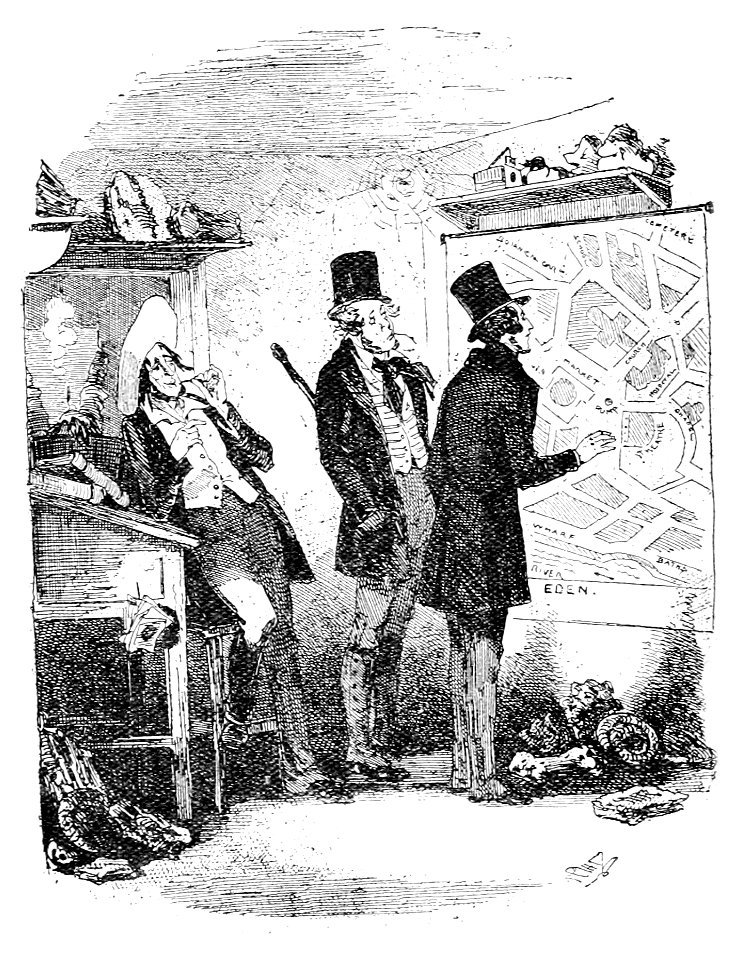 P268--Martin Chuzzlewit (Phiz)--thriving city of eden on paper