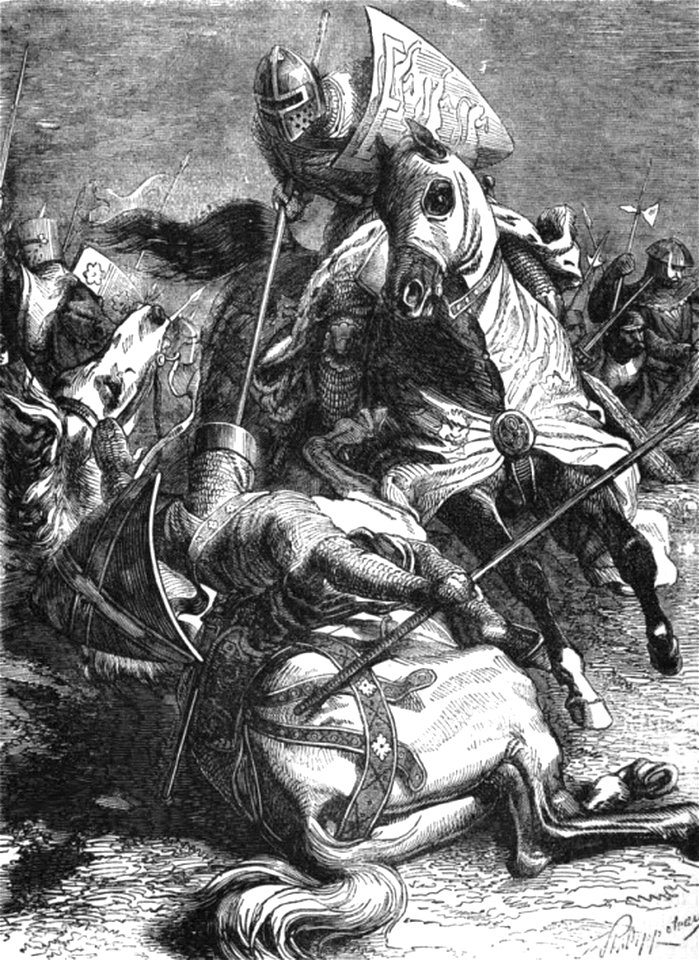 P294-Combat between Prince Edward and the Baron Adam Gourdon