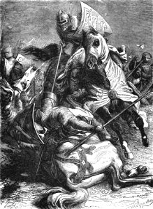 P294-Combat between Prince Edward and the Baron Adam Gourdon