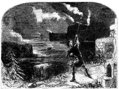 P301 Rearing the Fire Cross for the Highland Clans before the Battle of Pinkle