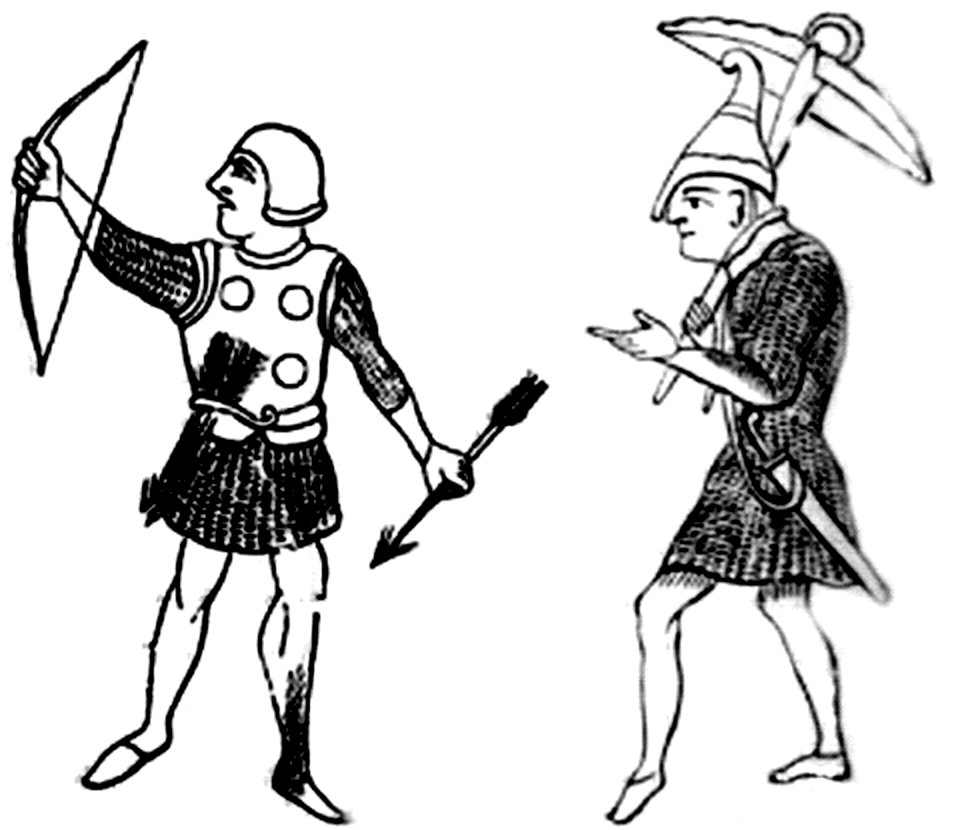 p144-norman-bowmen-11th-century-free-stock-illustrations-creazilla