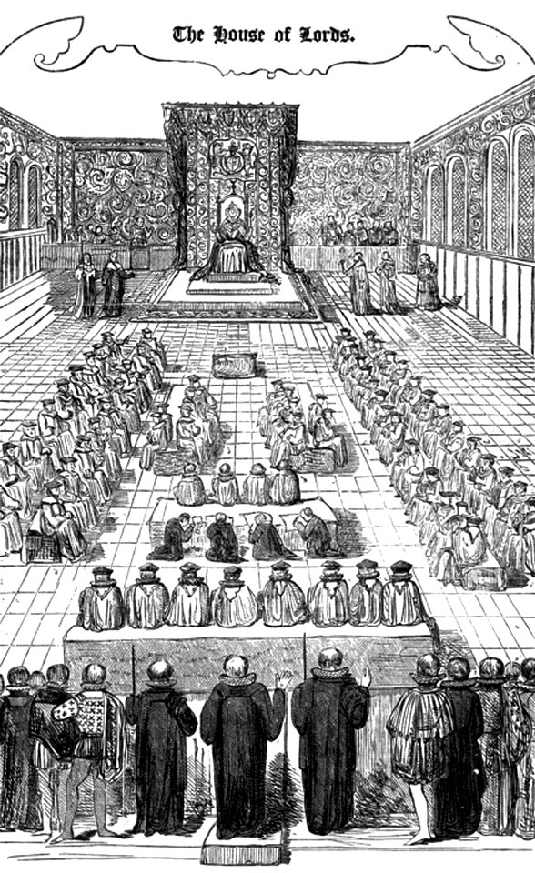P439 Queen Elizabeth and her Parliment