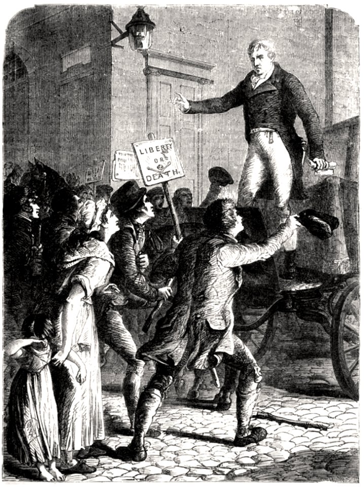 P559 HUNT ADDRESSING THE PEOPLE AT MANCHESTER 1819