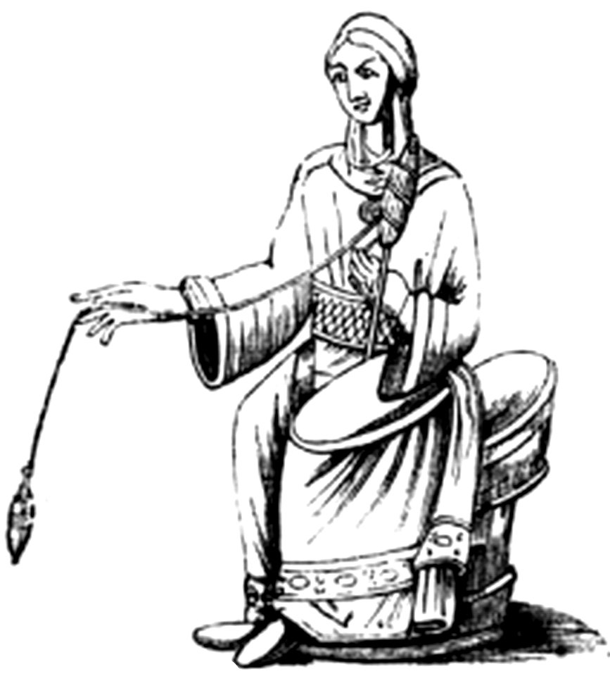 P145-Woman Spinning