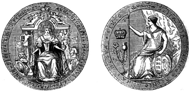 P240 Great Seal of Queen Anne, after the Union of England and Scotland