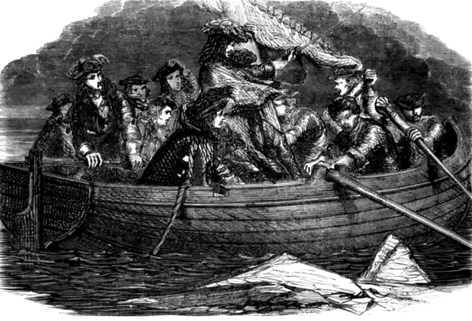 P42 William III. in an open boat off the coast of Holland
