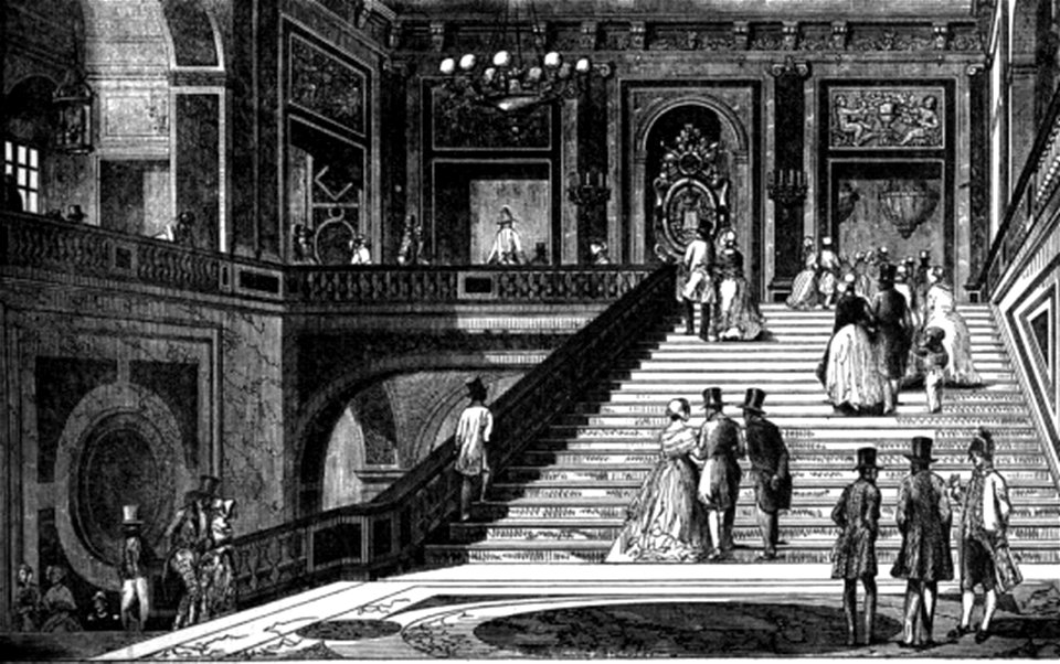 P7 MARBLE STAIRCASE OF THE CHATEAU DE VERSAILLES 1792