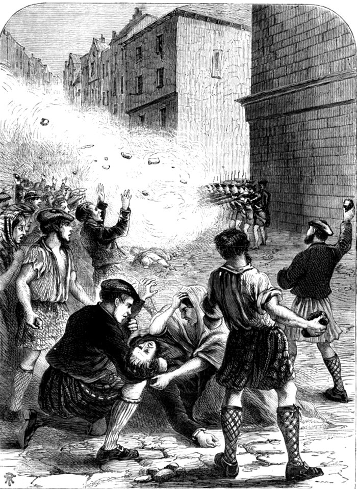 P397 Soldiers Firing on the Rioters during the Insurrection at Glasgow