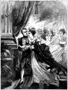P397 BONAPARTE AND THE EMPRESS ESCAPING FROM THE FIRE AT THE AUSTRIAN AMBASSADORS BALL 1810