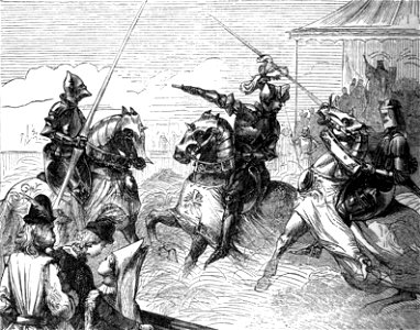 P438-Combat between Earls Norfolk and Hereford stopped by the King