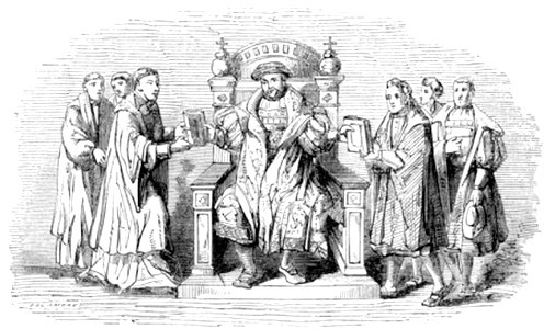 P262 Henry VIII. delivering the translated Bible to his Lords